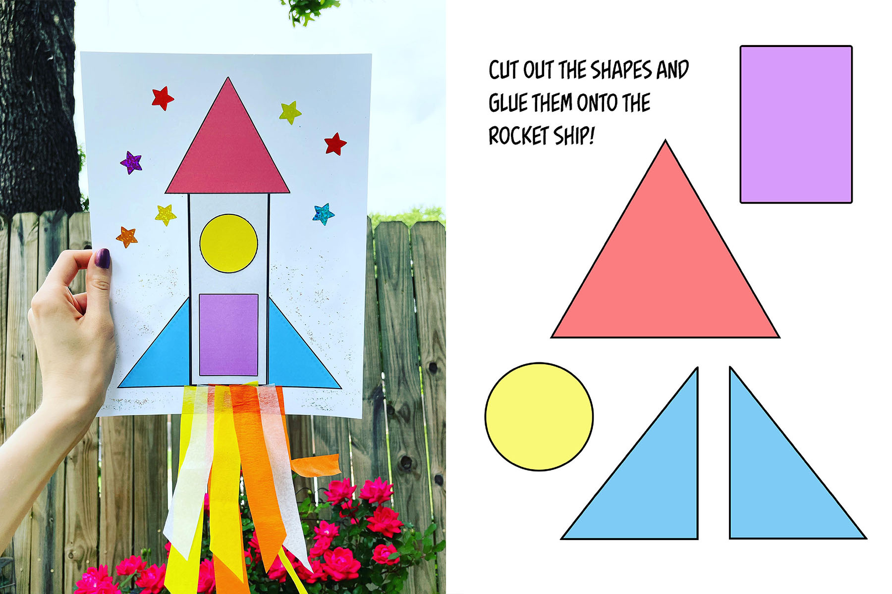 Rocket Ship Craft For Preschool! (With Free Templates!) ⋆ The with regard to Free Printable Rocket Ship Templates