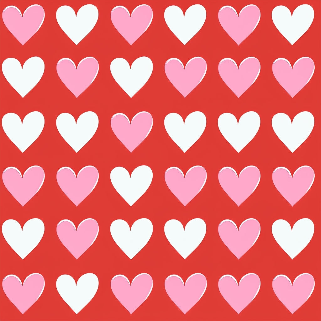 Romantic Hearts Seamless Pattern On Brick Red Background - Playground intended for 6x6 Printable Heart Pattern