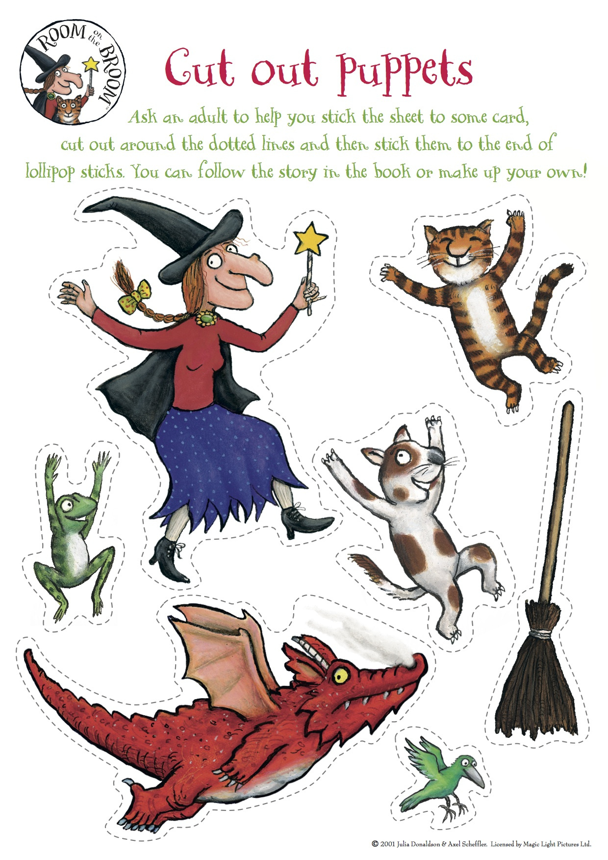 Room On The Broom | Kindergarten Nana intended for Room On the Broom Printables Free