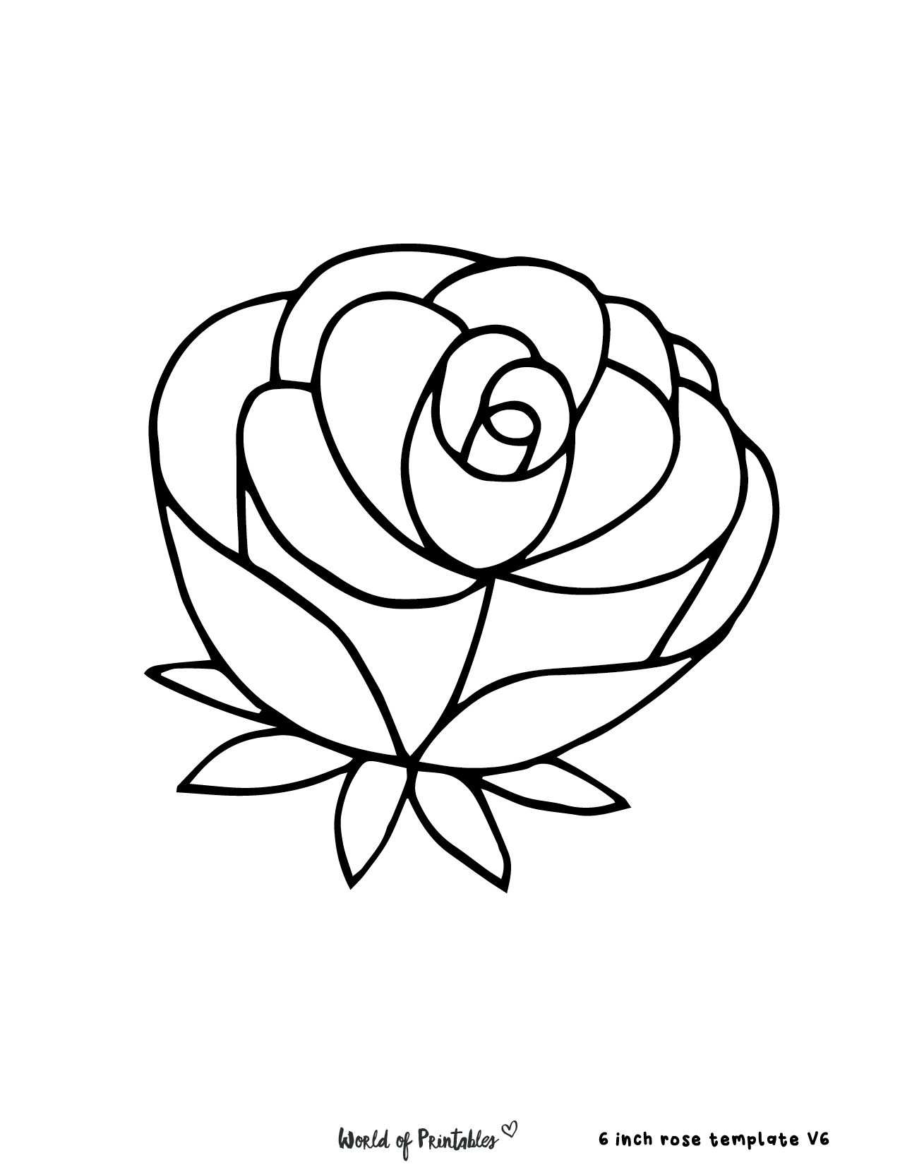 Rose Template: 68 Styles For Fun Activities &amp;amp; Crafts - World Of in Free Printable Rose Templates