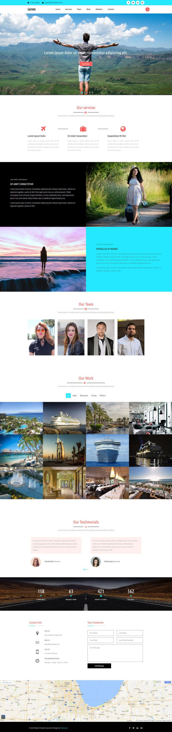 Safari A Travel Category Flat Bootstrap Responsive Website Template regarding Free Safari Website Templates