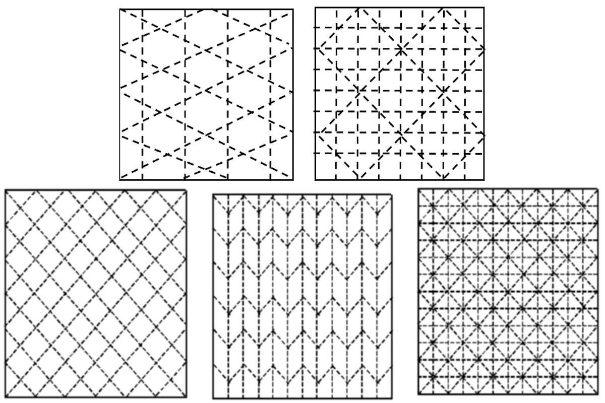 Sashiko-Grid Designs-Weallsew-1200X800 - Weallsew in Beginner Easy Free Printable Sashiko Patterns