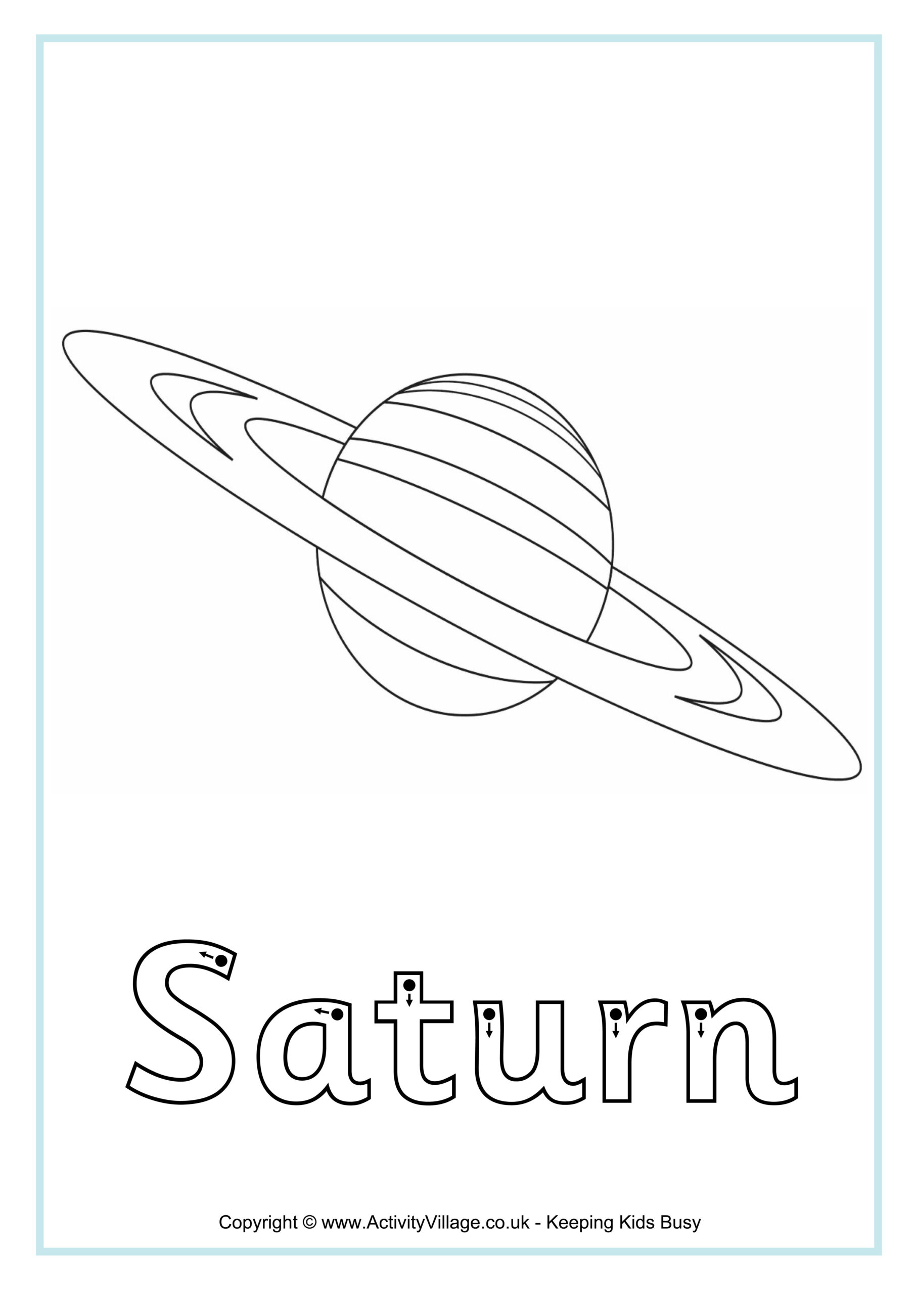 Saturn Finger Tracing inside Activityvillage Co Uk Free Printables
