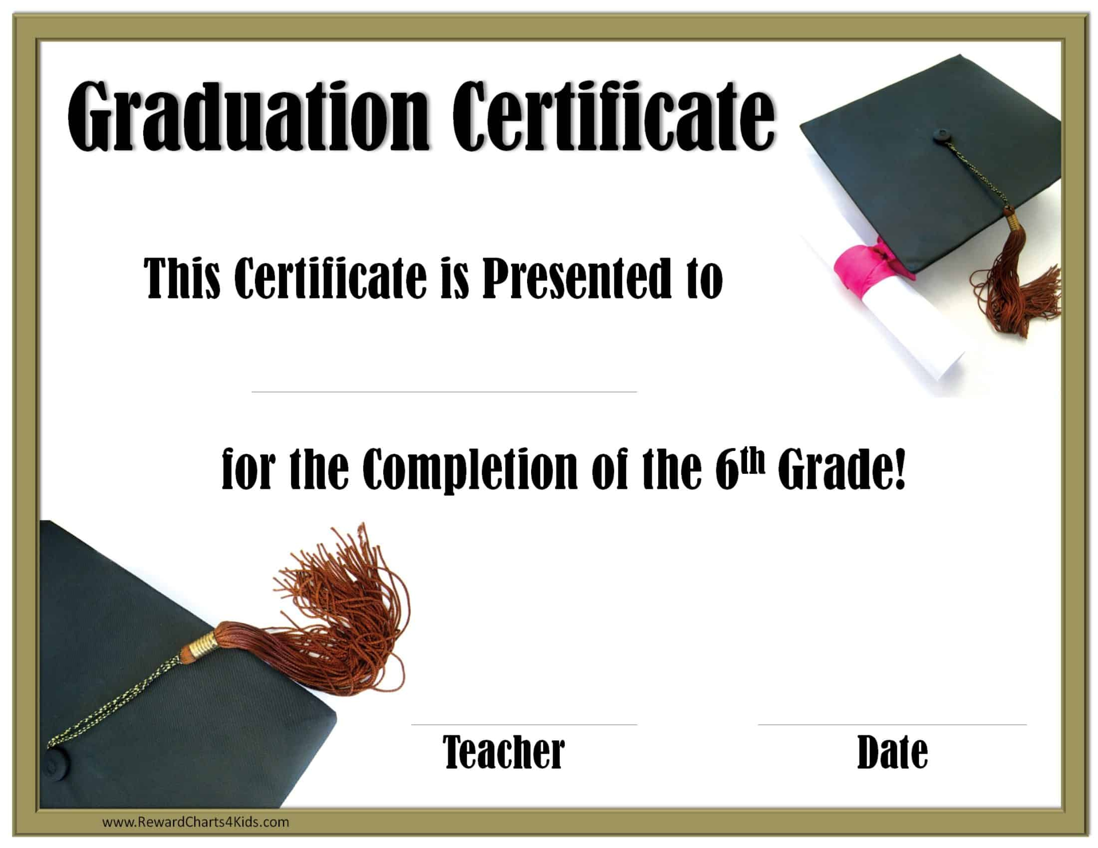 School Graduation Certificates | Customize Online For Free with regard to Free Printable Graduation Certificates