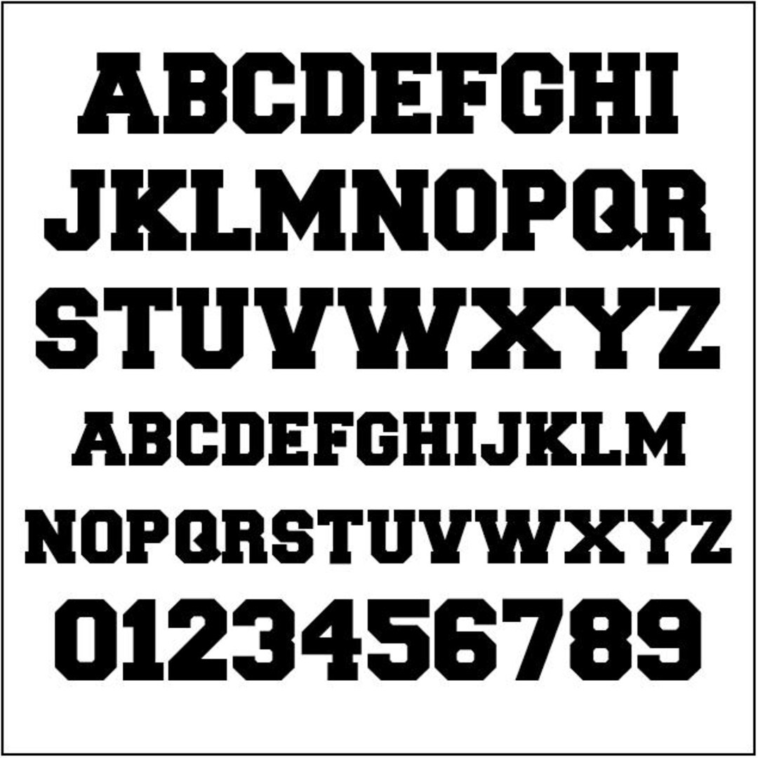 School Sports Letter Template Stencil Pdf - Collegiate, 5 Inch - Etsy with Printable Team Varsity Letters Stencils