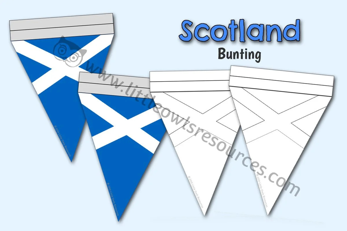 Scottish Flag/Saltire Display Bunting | Eyfs &amp;amp; Ks1 (Includes intended for Free Printable Scotland Flag