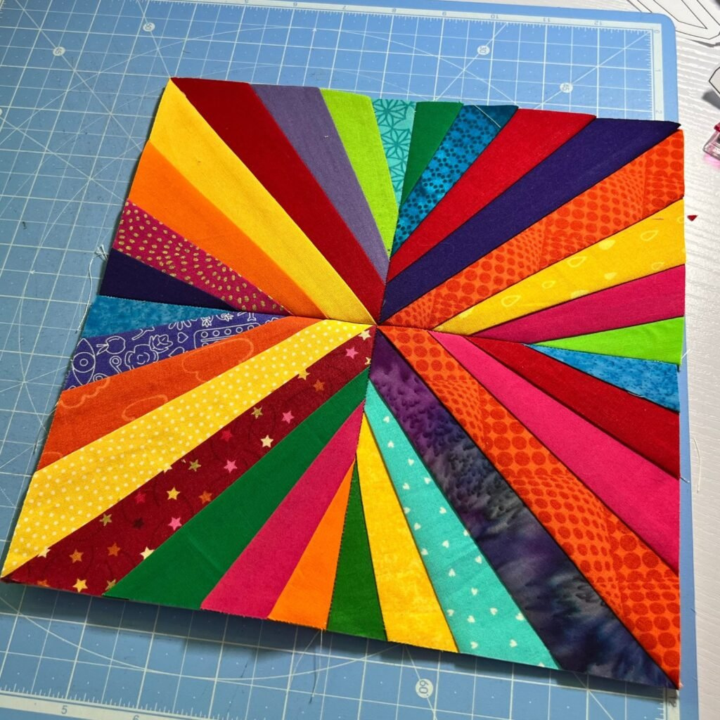 Scrap Burst Quilt Block - Free Foundation Paper Piecing Pattern within Free Printable Paper Piecing Patterns For Quilting