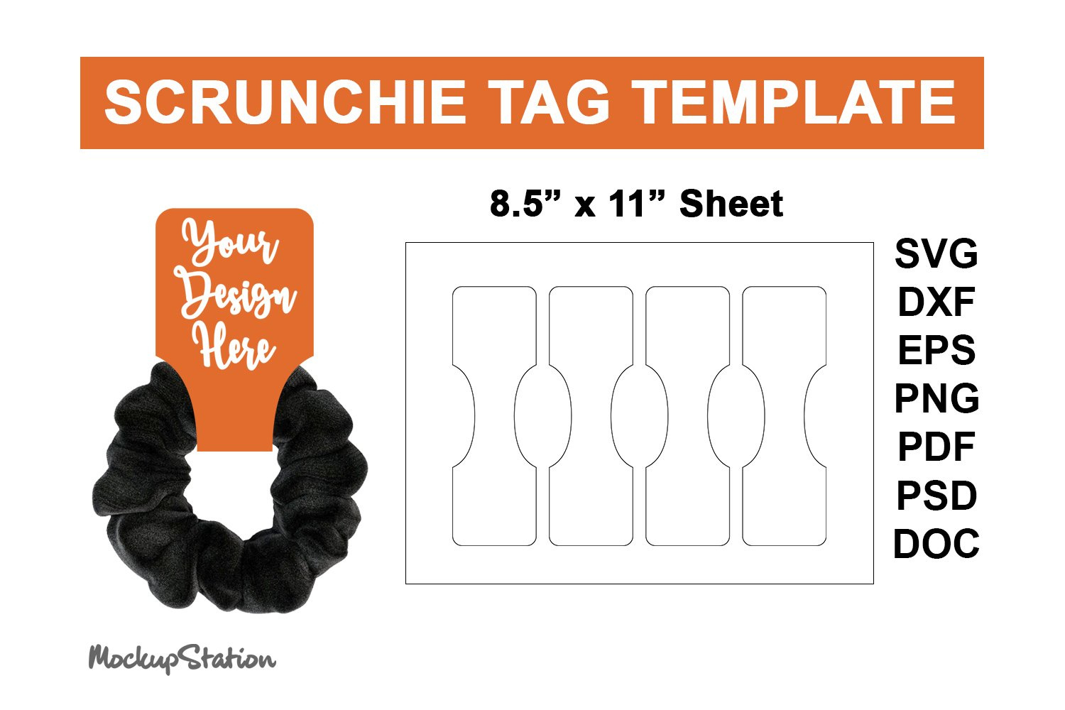 Scrunchie Tag Template Svg | Printable Tag Sublimation Psd regarding Free Printable Scrunchie Pattern