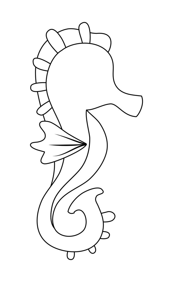 Seahorse Pattern - 10 Free Pdf Printables | Printablee in Free Printable Seahorse Stencil