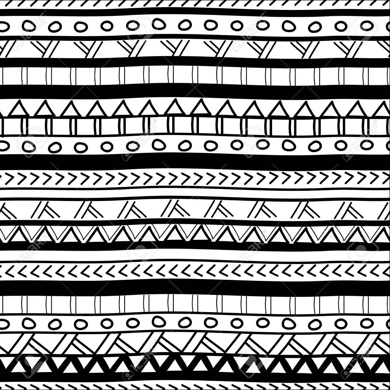 Seamless Background With Drawing Tribal Pattern Royalty Free Svg regarding Free Printable Tribal Patterns