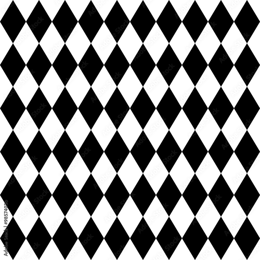 Seamless Harlequin Pattern-Black And White Stock Vector | Adobe Stock inside Free Printable Harlequin Pattern