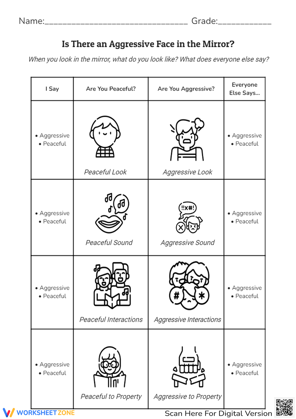 Self Control Worksheets &amp;amp; Printable intended for Free Printable Self Control Worksheets
