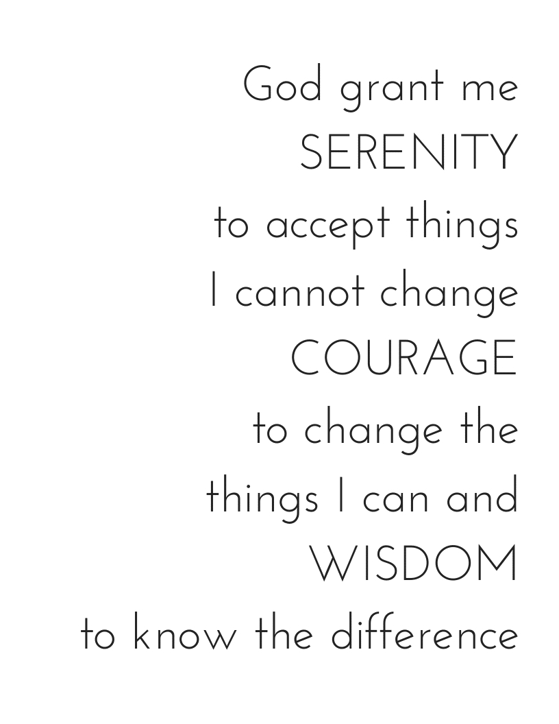 Serenity Prayer Printable - Hungry Happy Home throughout Free Serenity Prayer Printable