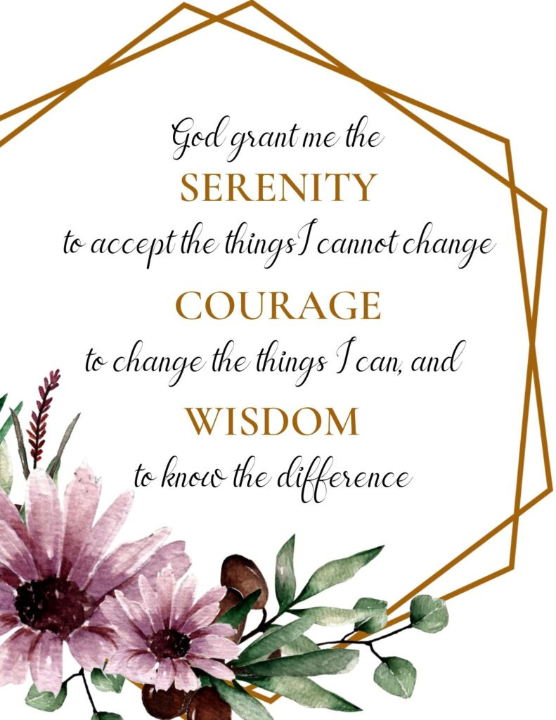 Serenity Prayer Short Version Printable Bookmark - Digisaad pertaining to Free Serenity Prayer Printable