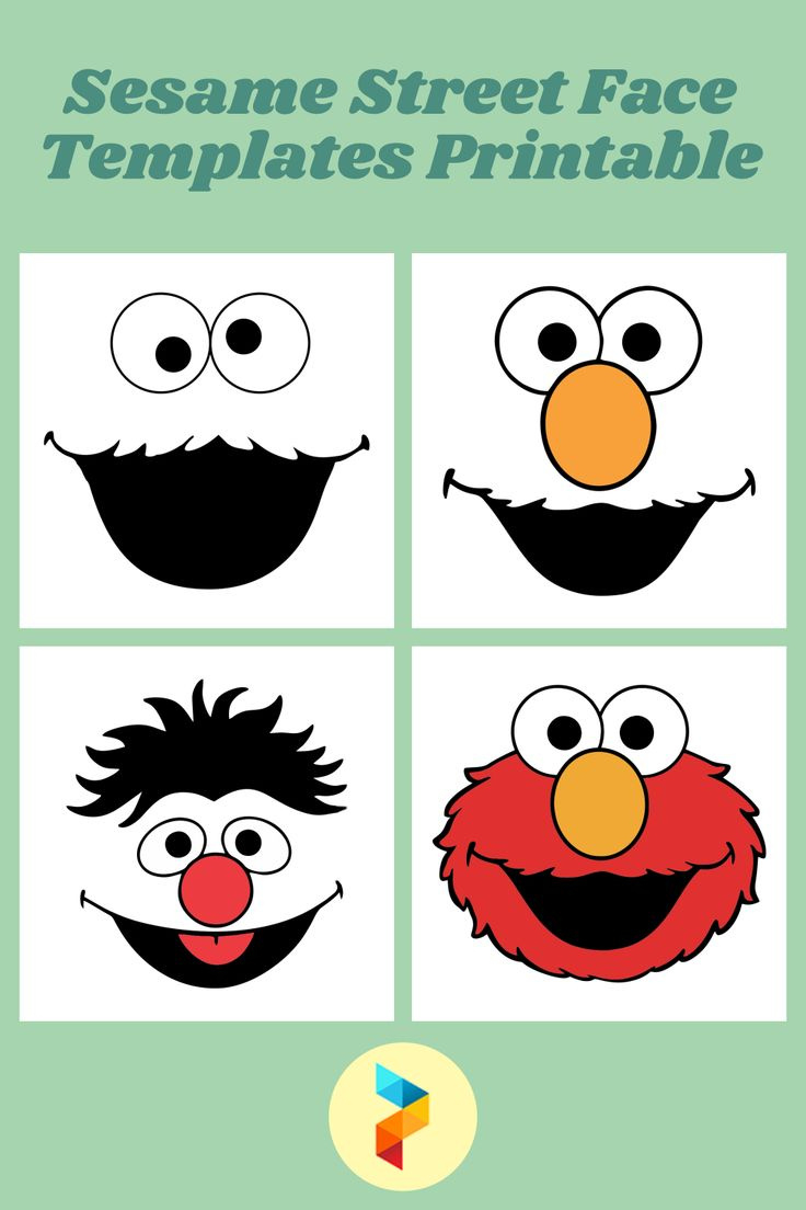 Sesame Street Face Templates - 10 Free Pdf Printables | Printablee with Free Printable Sesame Street Character Faces