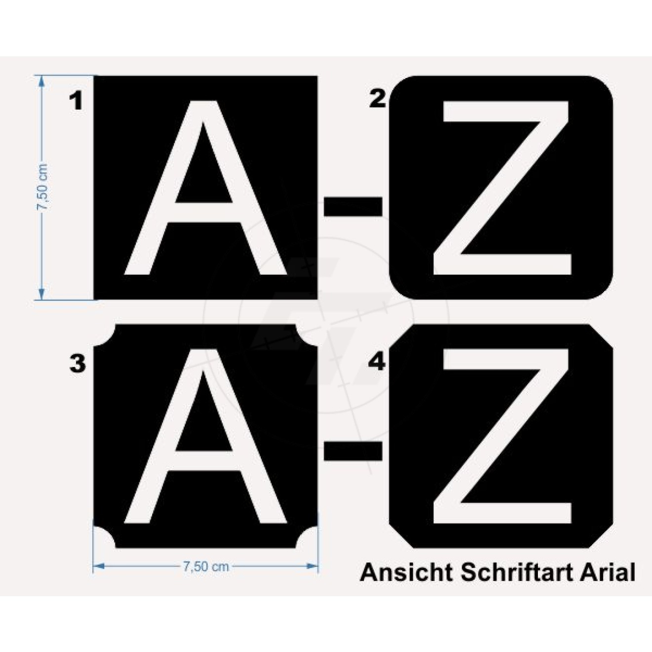 Set Letters A-Z, Large Letters, Negative, Optional To Choose From regarding Printable Stencil Letters in Calibri Font