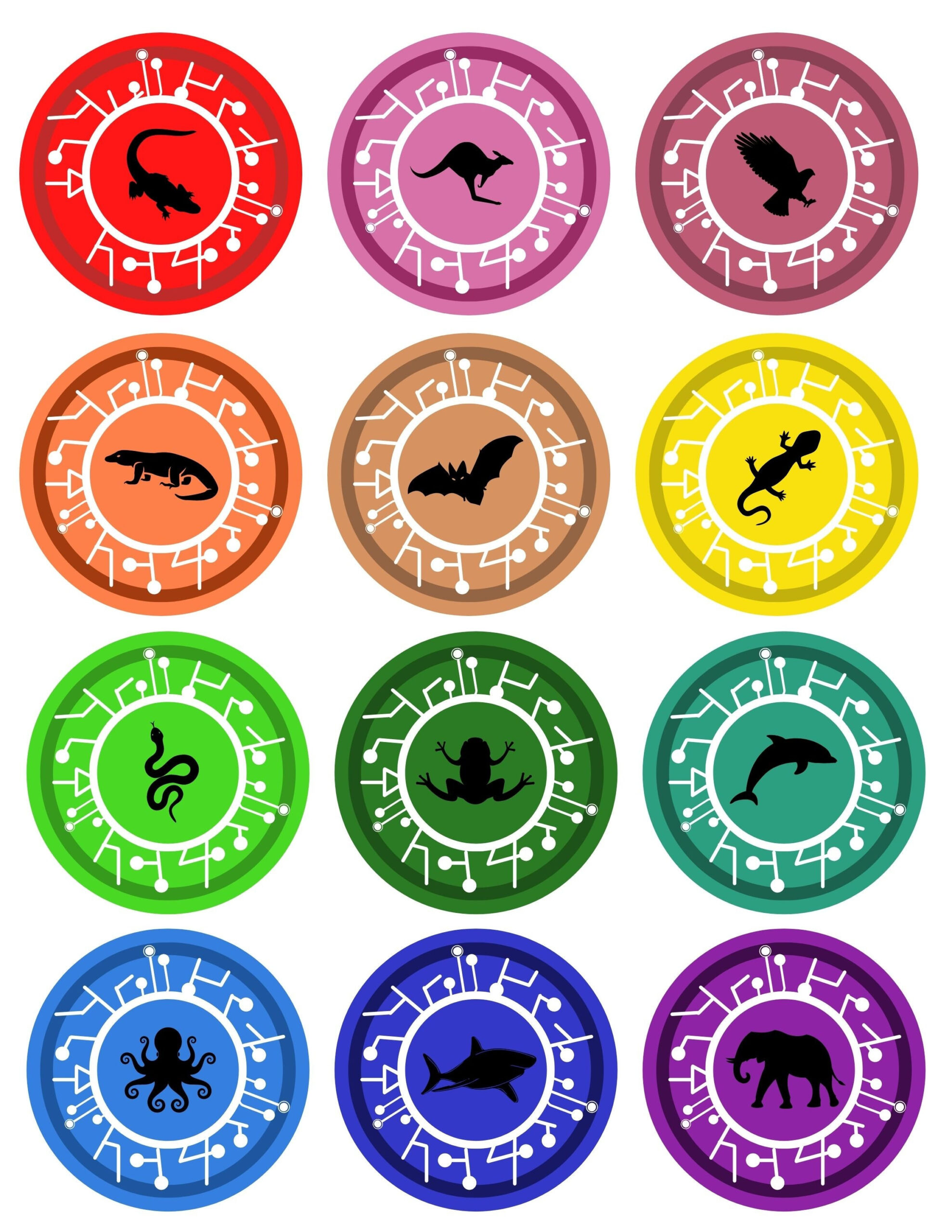 Set Of 48 "Creature Power" Discs (Inspired), 2.5" Printable Pdf with Creature Power Discs Free Printable