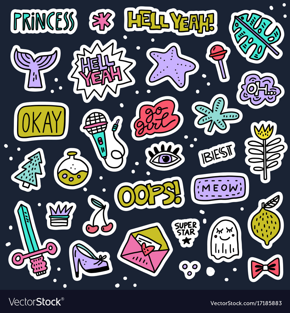 Set Of Patch Designs Royalty Free Vector Image for Patch Templates Free