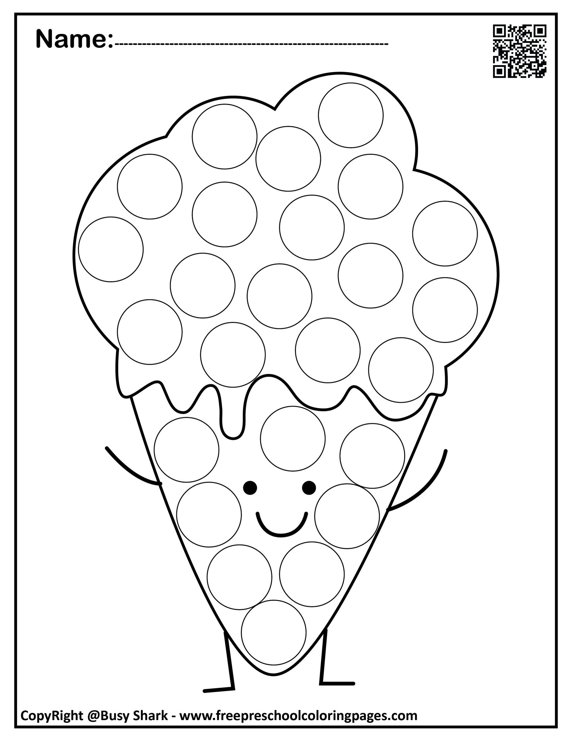 Set Of Summer Dot Markers Pages throughout Do A Dot Free Printables Summer
