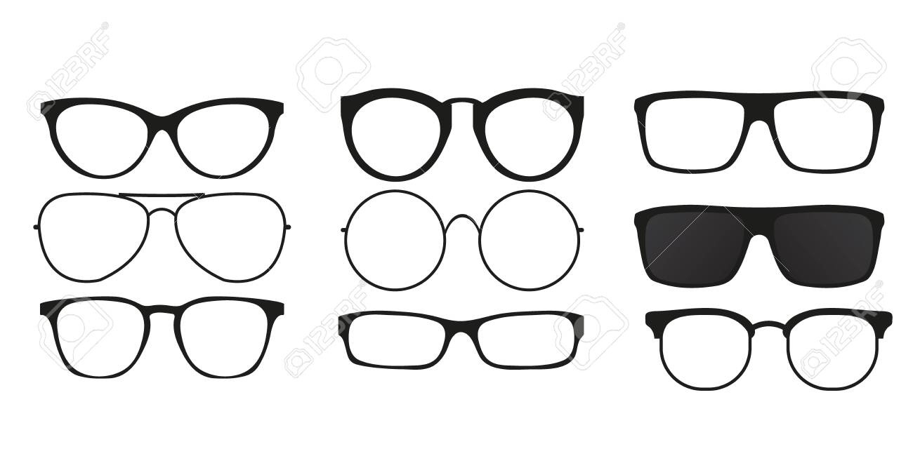 Set Sunglasses Vector Design Template. A Set Of Sunglasses. Idea regarding Free Printable Sunglasses Pattern