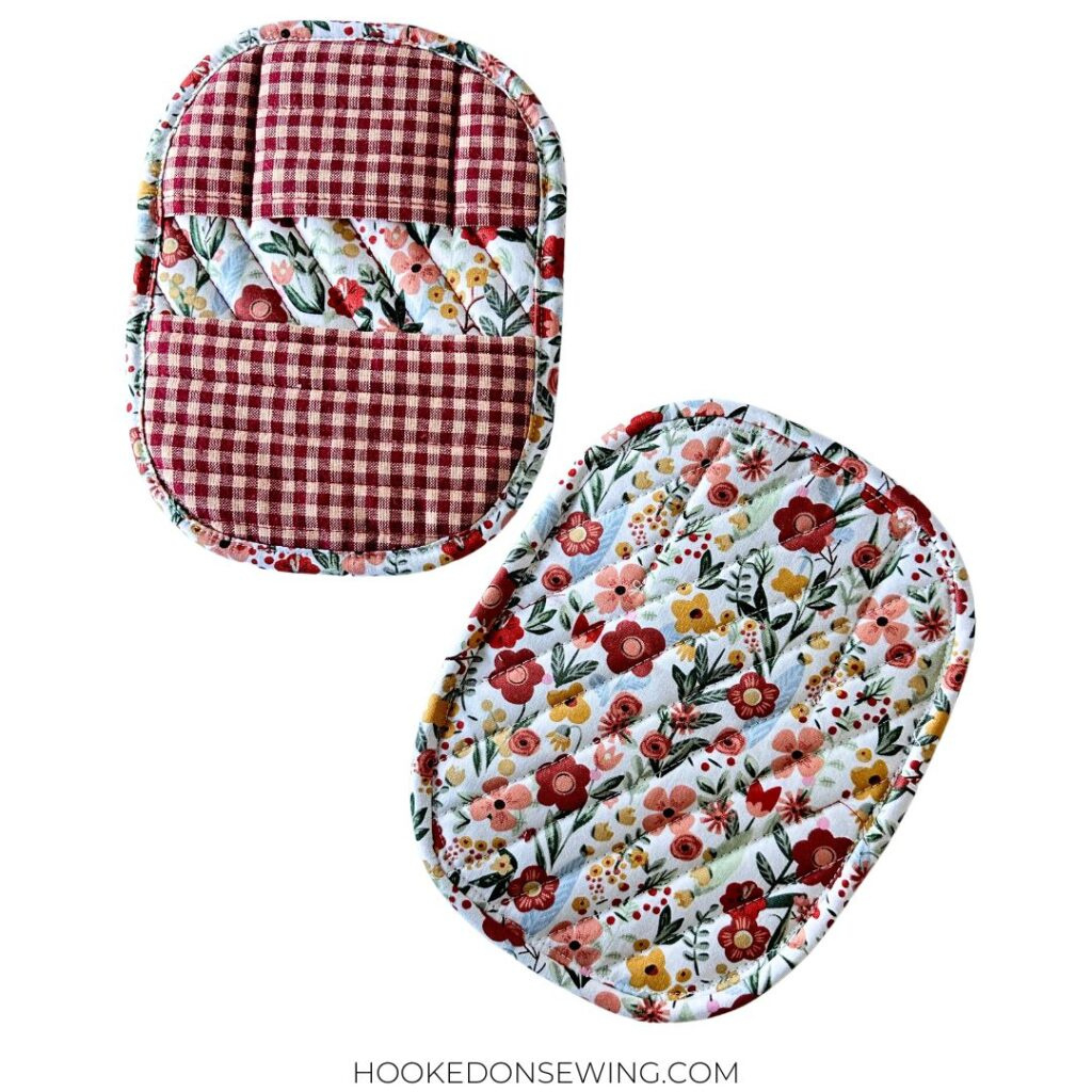 Sew An Oven Mitt With Finger And Thumb Pockets (Mini Pot Holder with Free Finger Thumb Pot Holder Printable Sewing Pattern