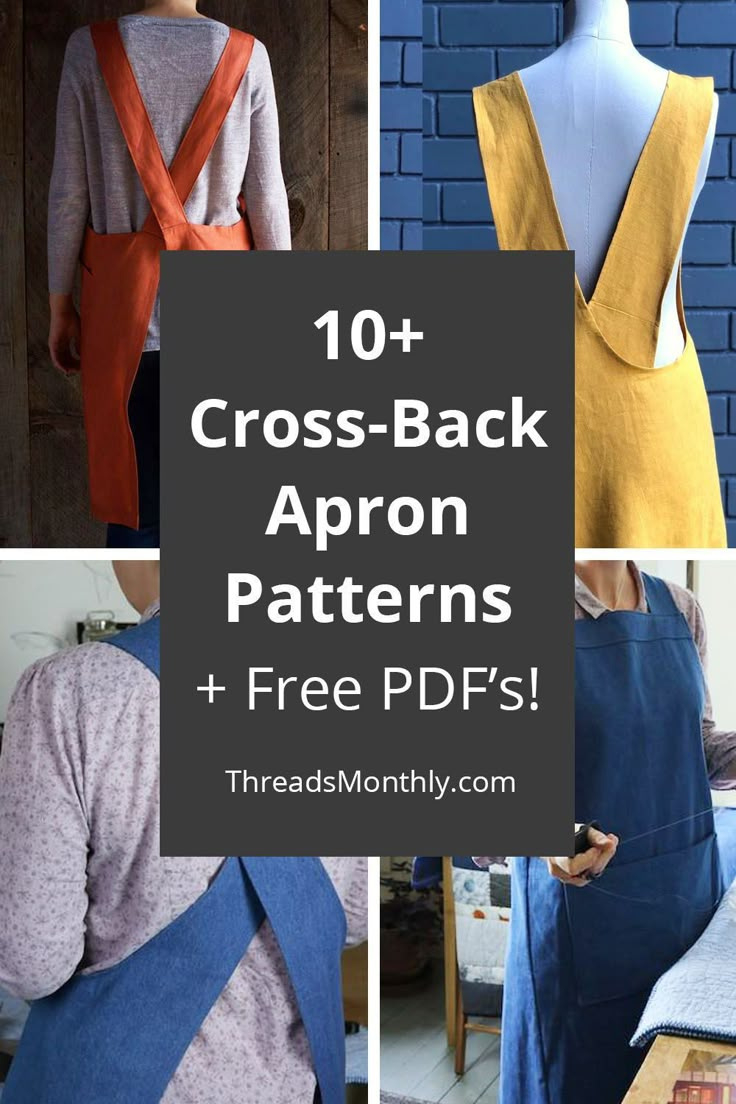 Sewing Patterns: Cross-Back Aprons + Free Printable Pdf Templates regarding Free Printable Crossover Apron Pattern
