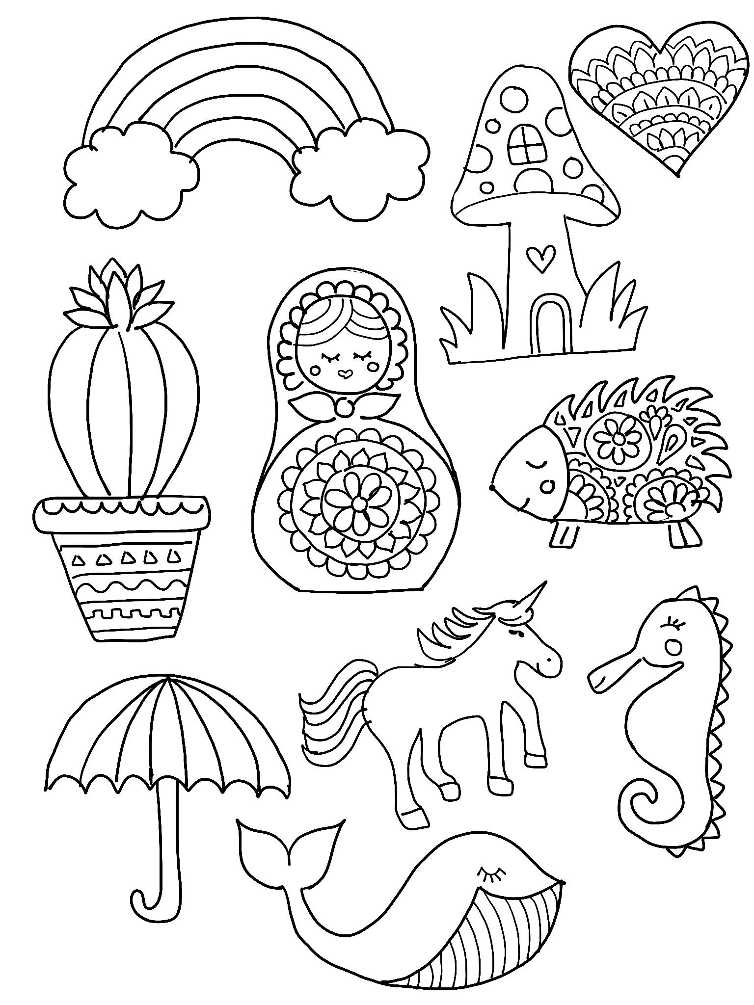 Shrinky Dink Patterns - Sewing Pattern Library for Traceable Printable Shrinky Dink Patterns
