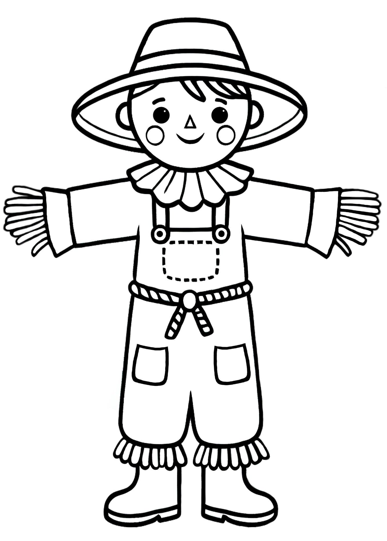 Simple Scarecrow Template - Rooftop Post Printables for Free Printable Scarecrow Pattern