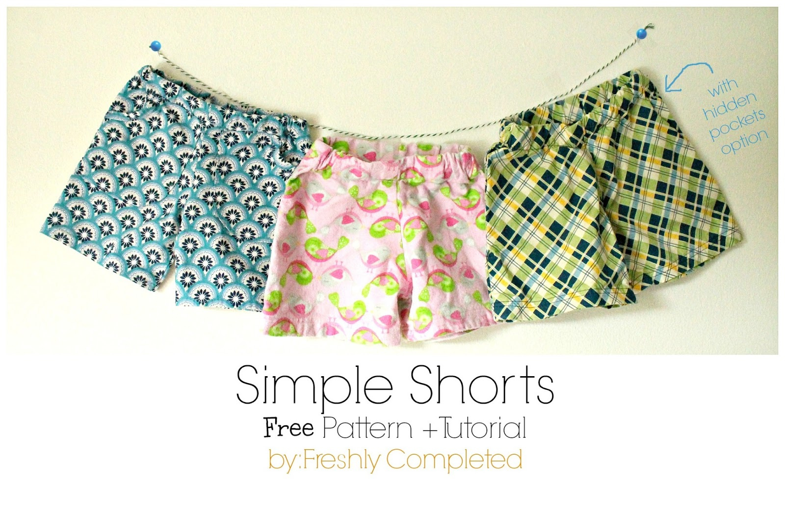 Simple Shorts -- Free Pattern + Tutorial in Free Printable Shorts Pattern