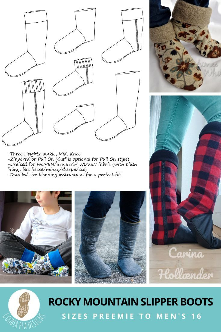 Slipper Boot Sewing Pattern, Baby To Adult pertaining to Free Template Slipper Boot Sewing Pattern