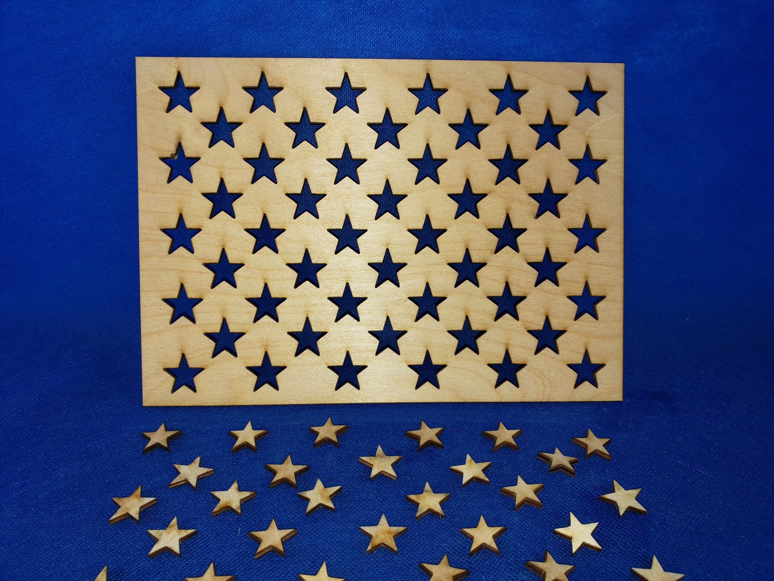 Small American Flag Star Field Template - Laser Cut Wooden Blanks throughout Printable Star Stencil For American Flag