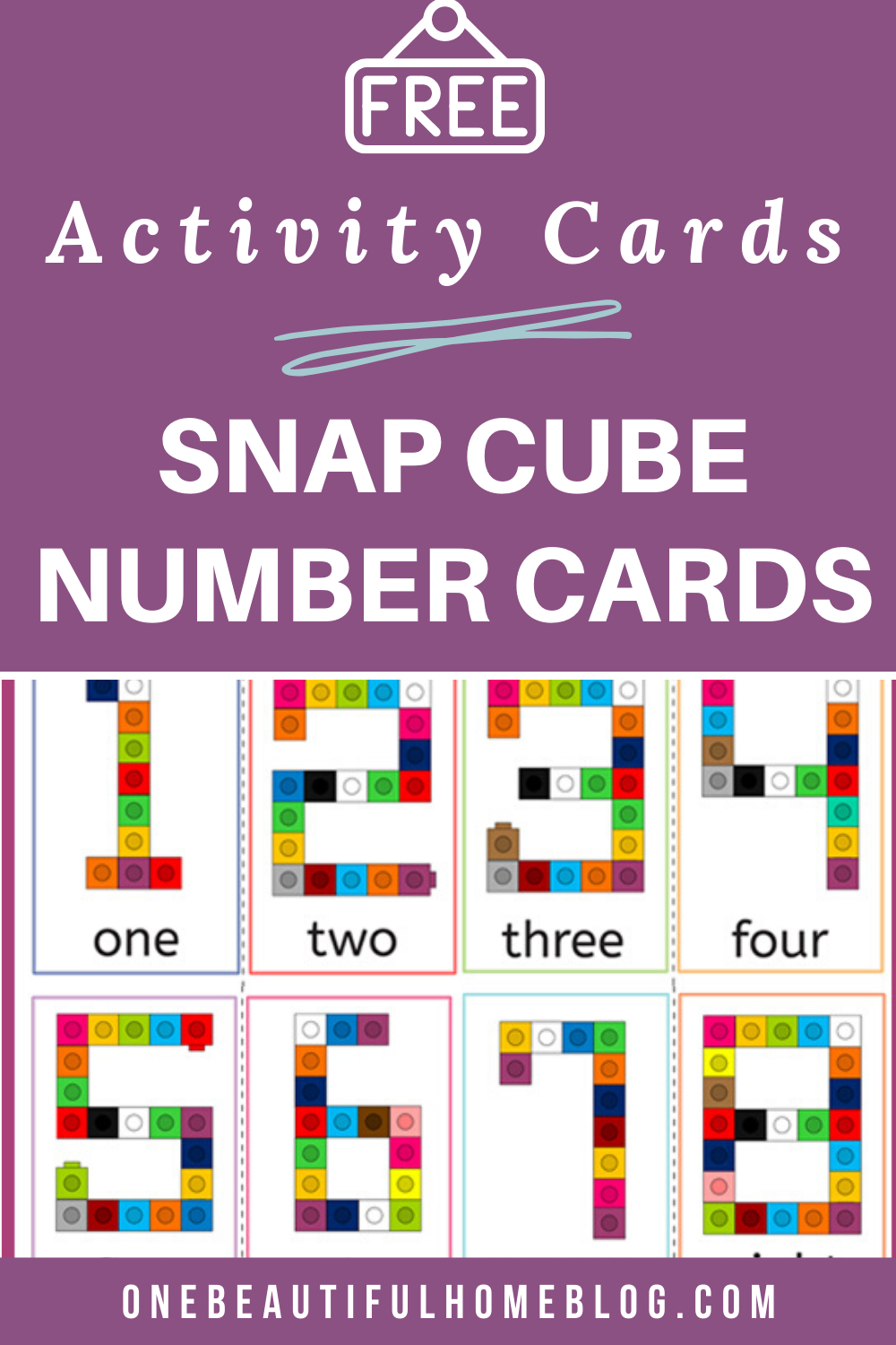 Snap Cubes - Number And Pattern Cards - One Beautiful Home throughout Free Printable Unifix Cube Pattern Cards