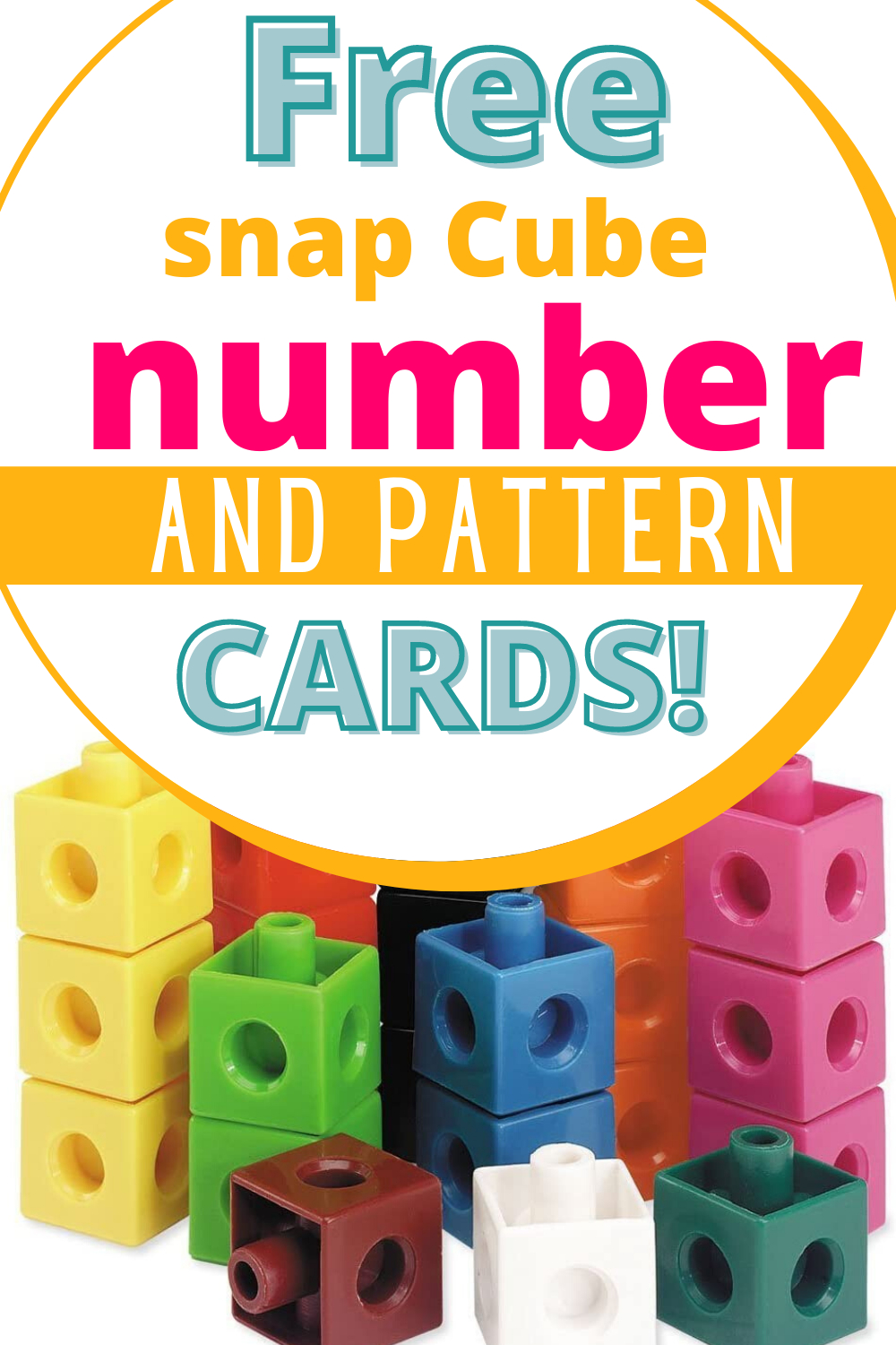 Snap Cubes - Number And Pattern Cards - One Beautiful Home within Free Snap Cube Patterns Printables