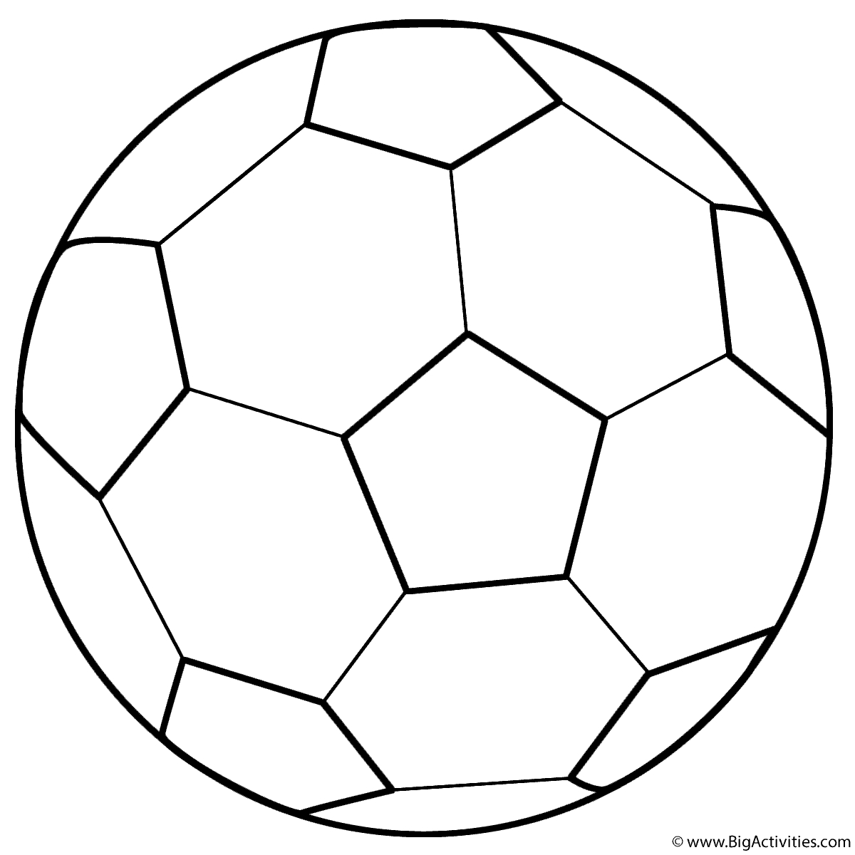 Soccer Ball - Coloring Page (Sports) in Free Printable Soccer Ball Stencil