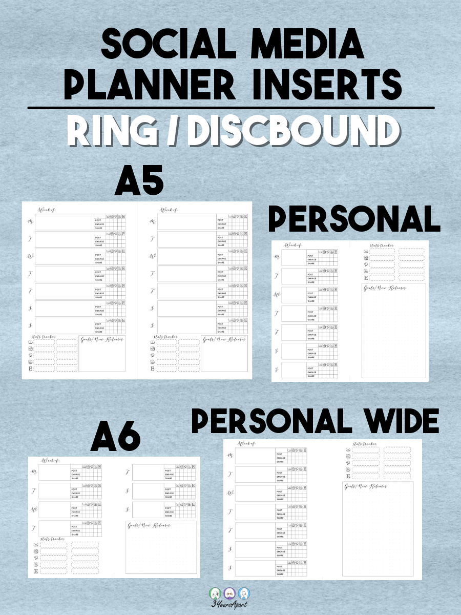 Social Media Planner Inserts | Free Printable For Traveler'S throughout Free B6 Printables