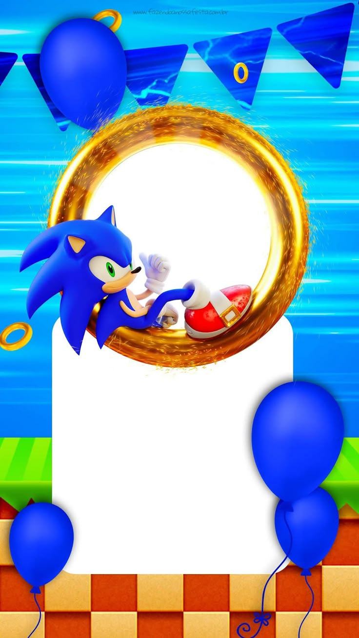 Sonic Party: Free Printable Invitations. regarding Free Printable Sonic the Hedgehog Party Invitations