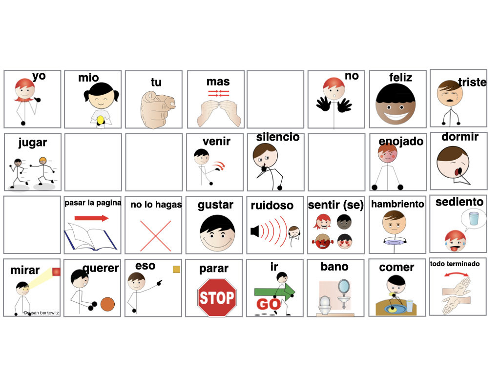 Spanish Communication Boards For Aac Core Words For Speech Therapy pertaining to Spanish Communication Board Free Printable