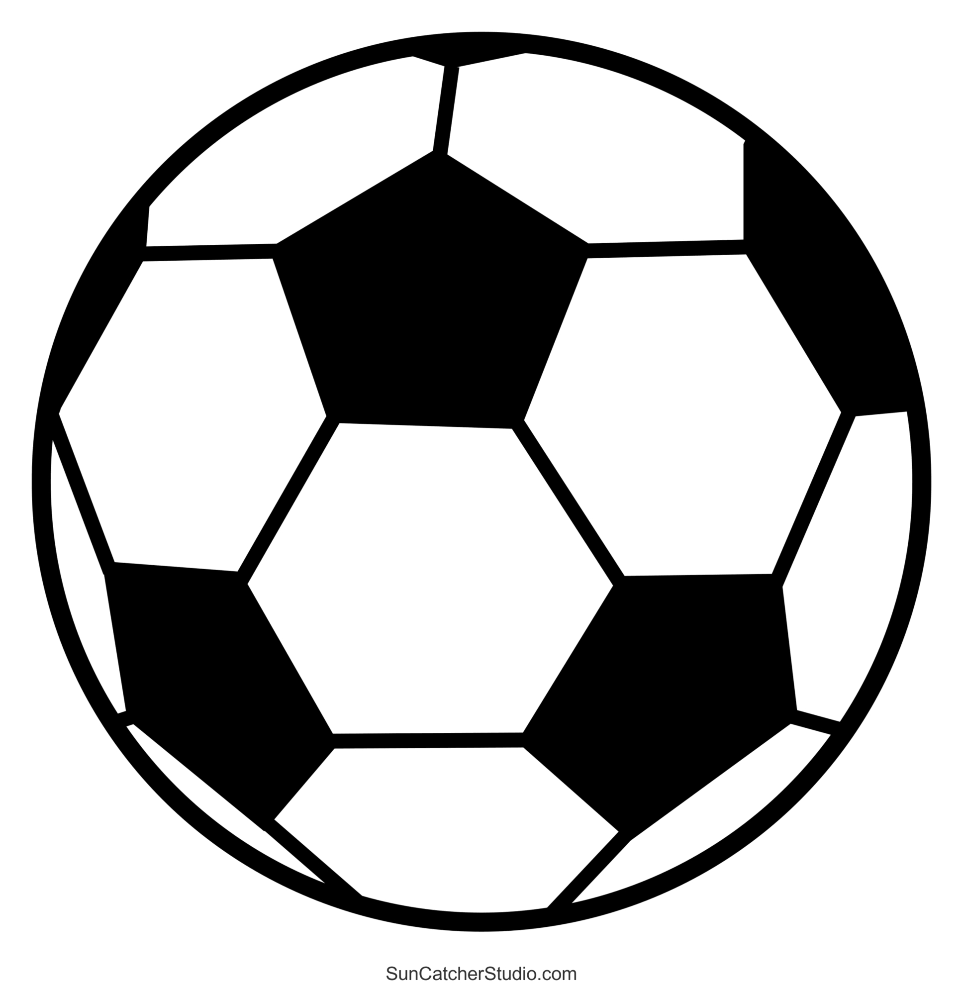 Sports And Ball Patterns And Clip Art (Printable Stencils) – Free in Free Printable Soccer Ball Stencil