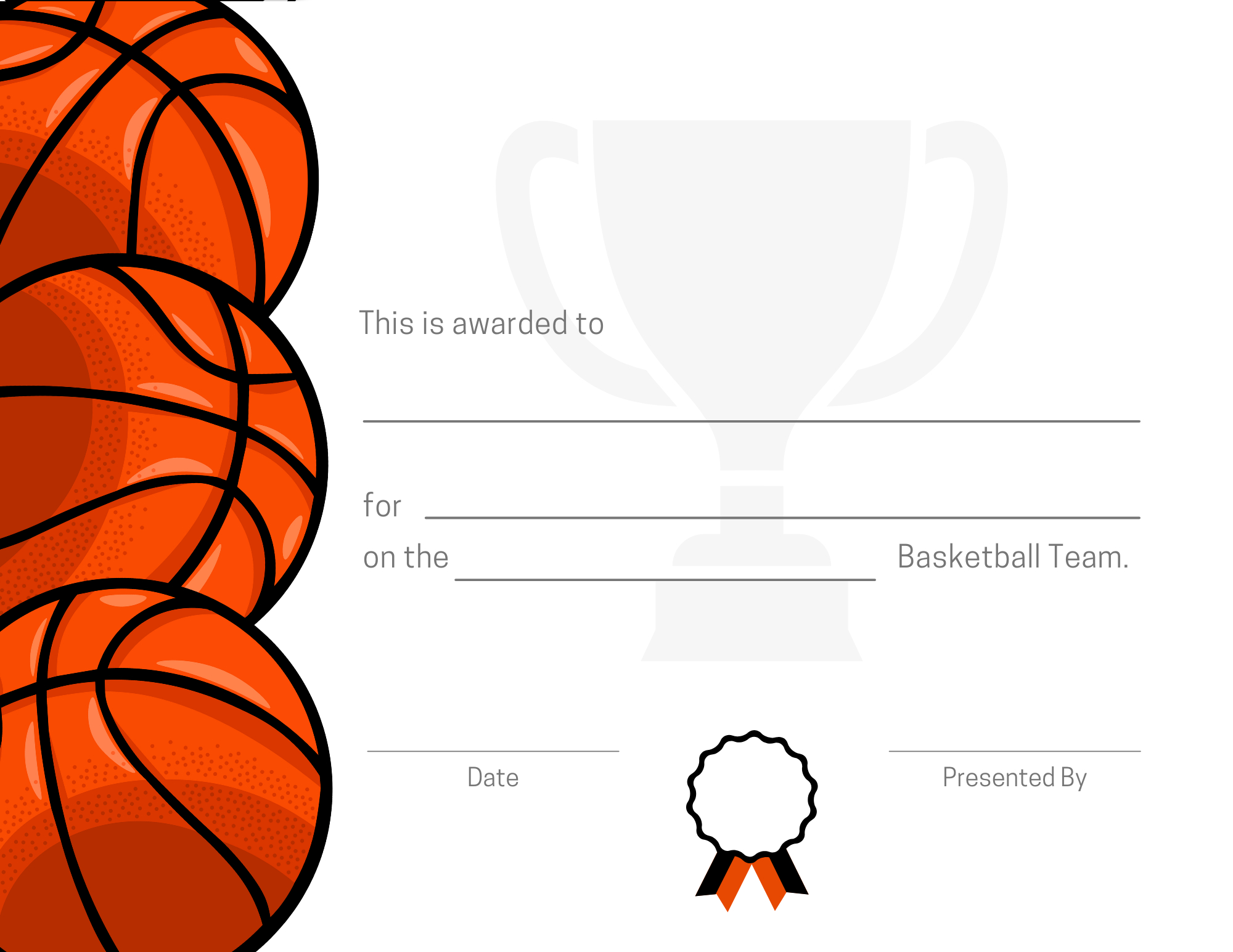Sports Award Certificates: Free, Customizable Designs | Signup inside Free Printable Basketball Certificates