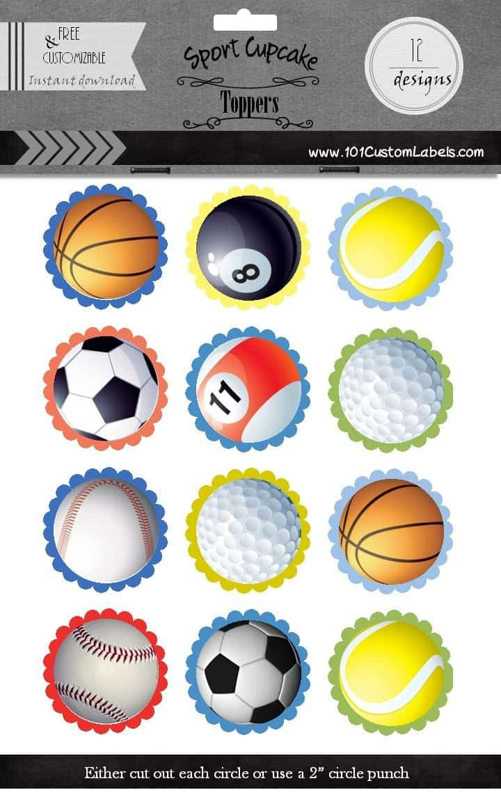 Sports Cupcake Toppers with regard to Free Printable Football Cupcake Toppers