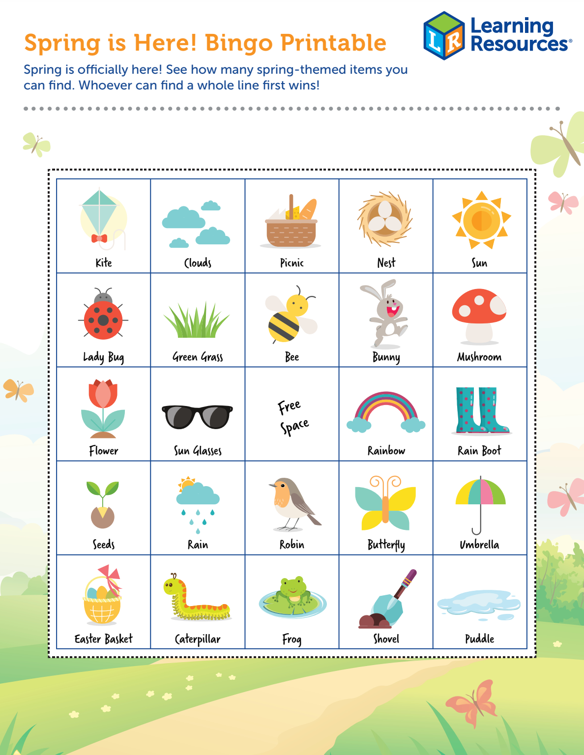Spring Bingo Printable! intended for Spring Bingo Free Printable