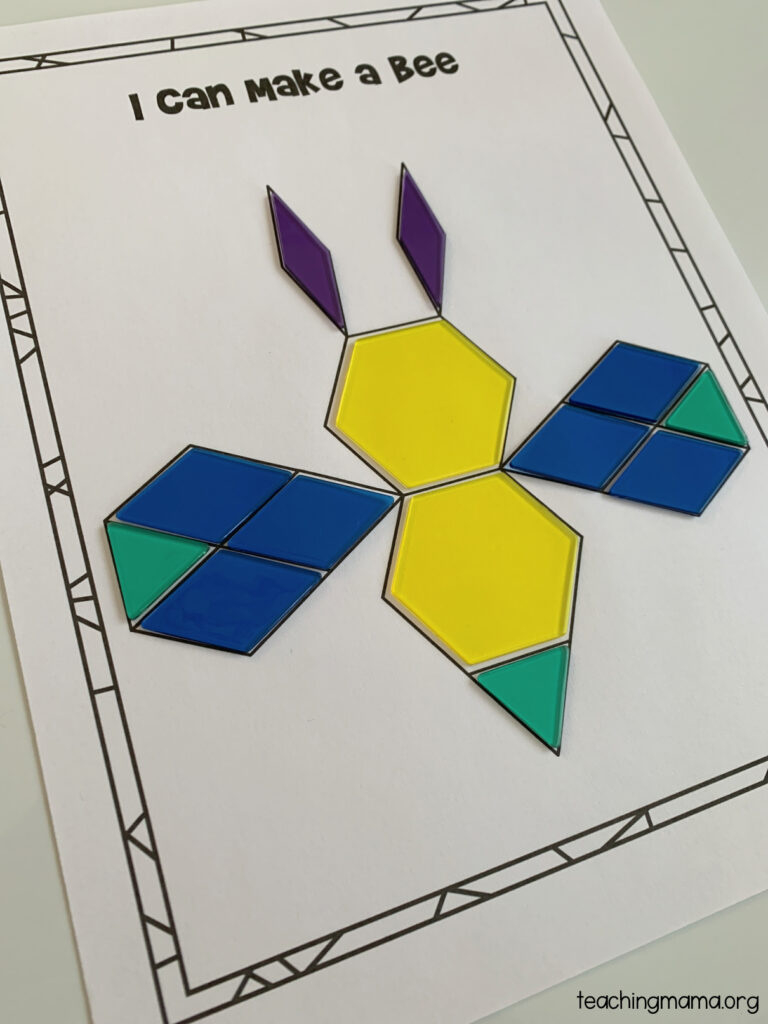 Spring Pattern Block Printables - Teaching Mama throughout Free Pattern Blocks Printables