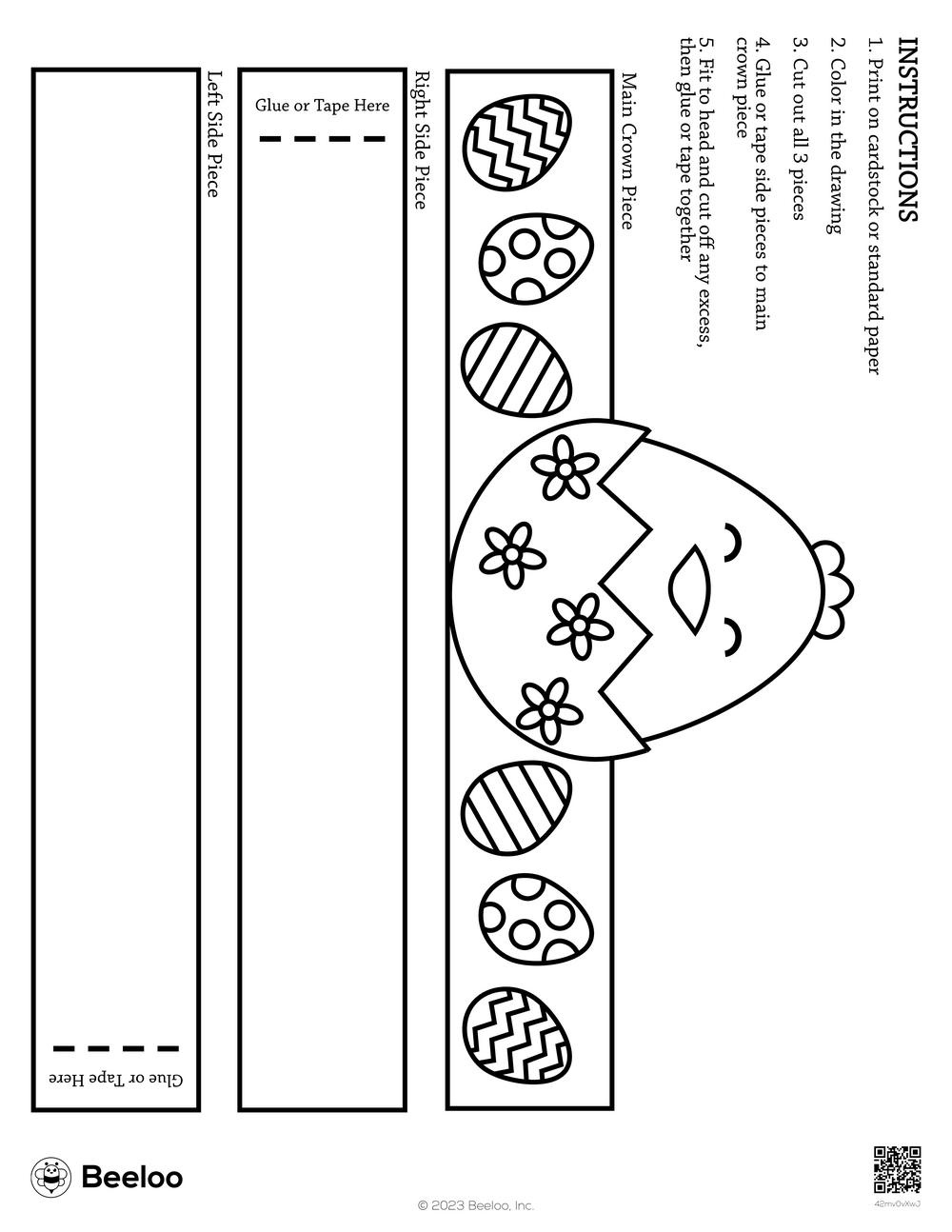 Springtime Easter-Themed Paper Hats • Beeloo Printable Crafts And for Free Printable Paper Hat Patterns