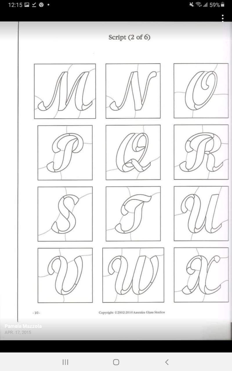 Stained Glass Abstract Alphabet Stained Glass Patterns throughout Printable Stained Glass Alphabet Patterns Free
