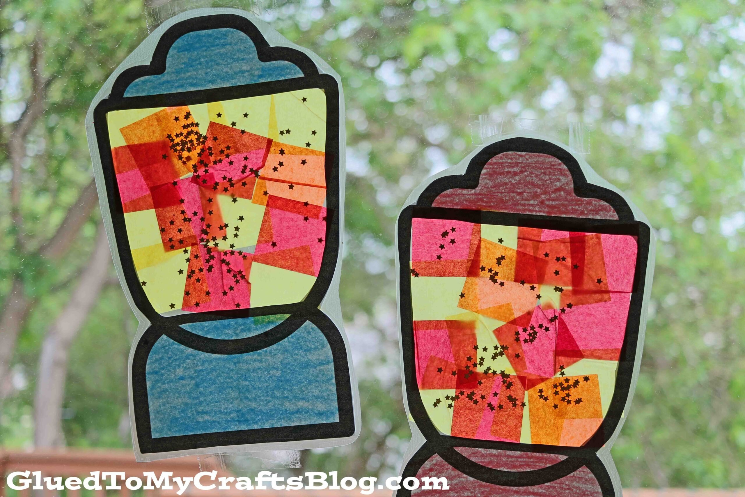 Stained Glass Camping Lantern Craft Idea regarding Camping Lantern Printable Pattern