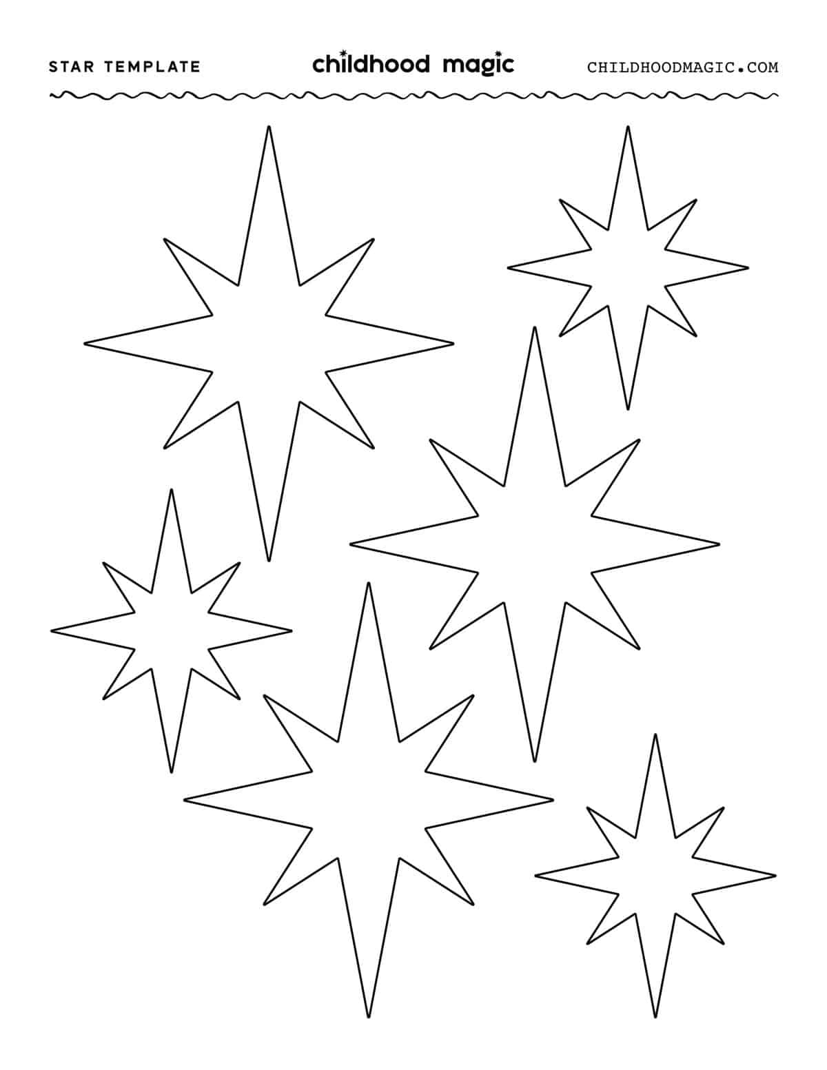 Star Template - Childhood Magic pertaining to Free Printable Constellation Patterns