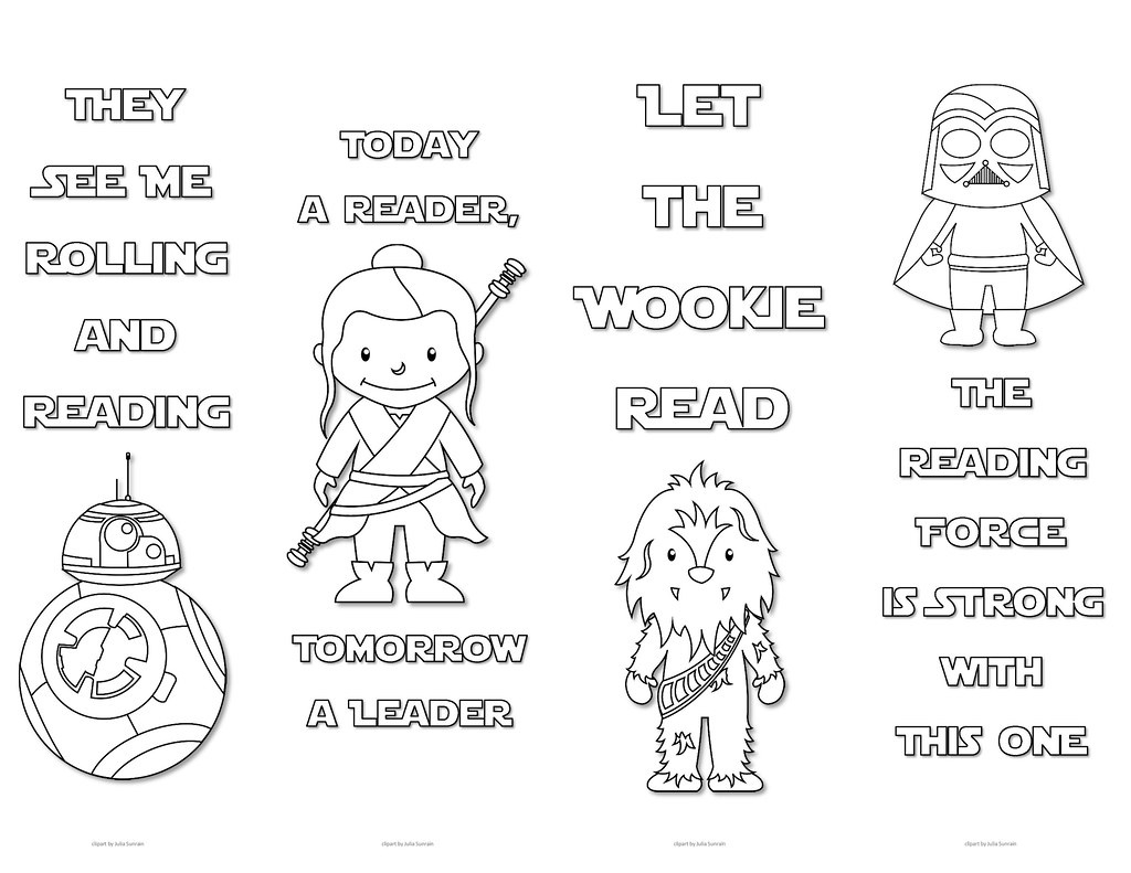 Star Wars Colouring Bookmarks - Set 1 | Print These Cute Sta… | Flickr in Free Printable Star Wars Bookmarks