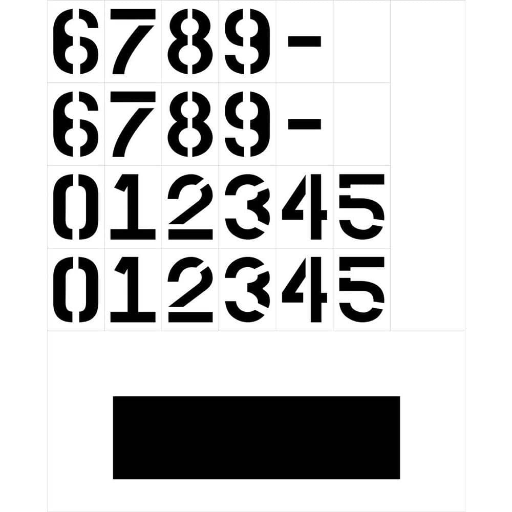 Stencil Ease 3 In. Curb Painting Numbers Kcc0005 - The Home Depot within Printable Curb Number Stencils