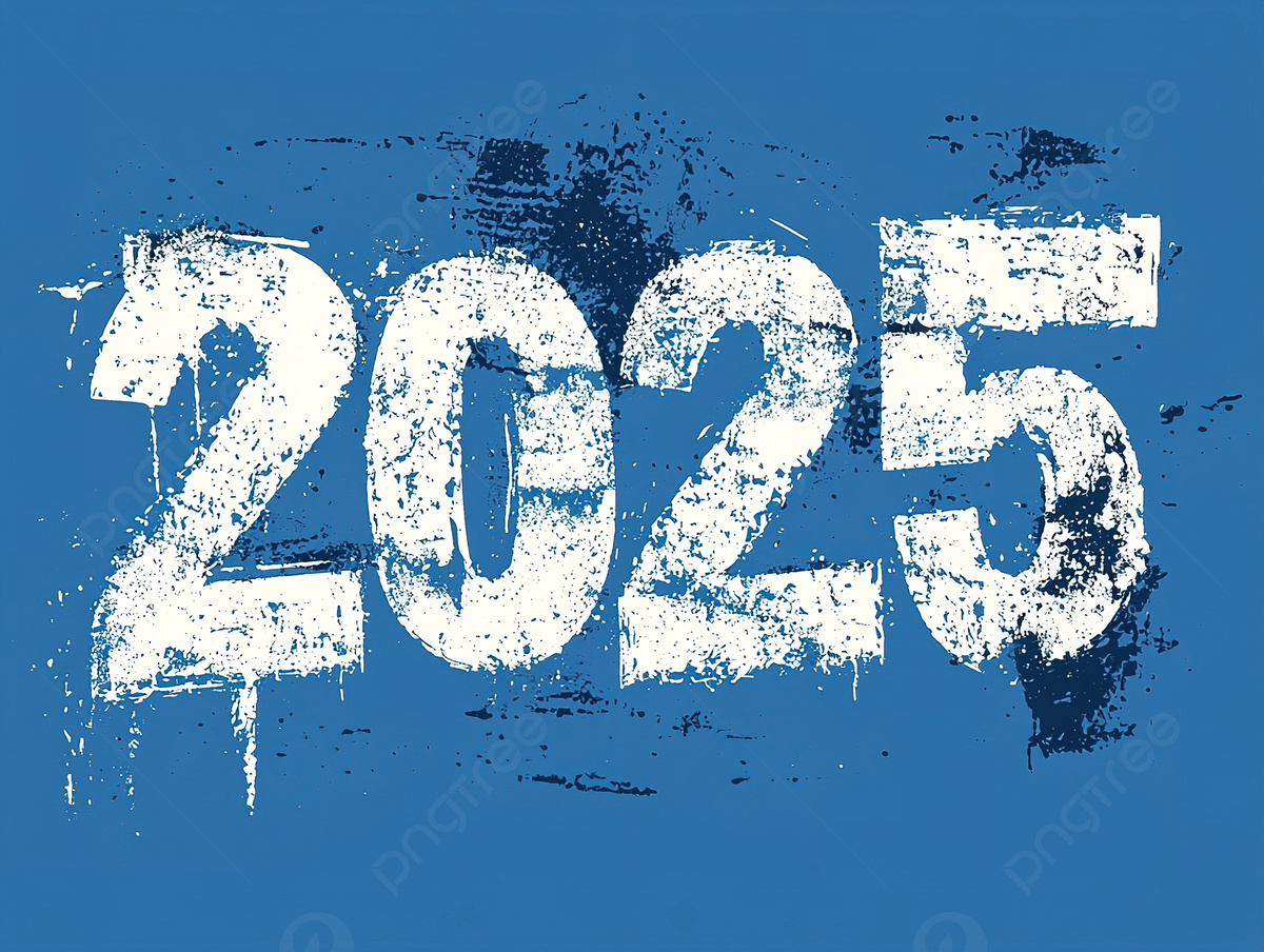 Stencil Style 2025 Font Background, Print, Golden, 2025 Calendar for 2025 Number Stencil Printable