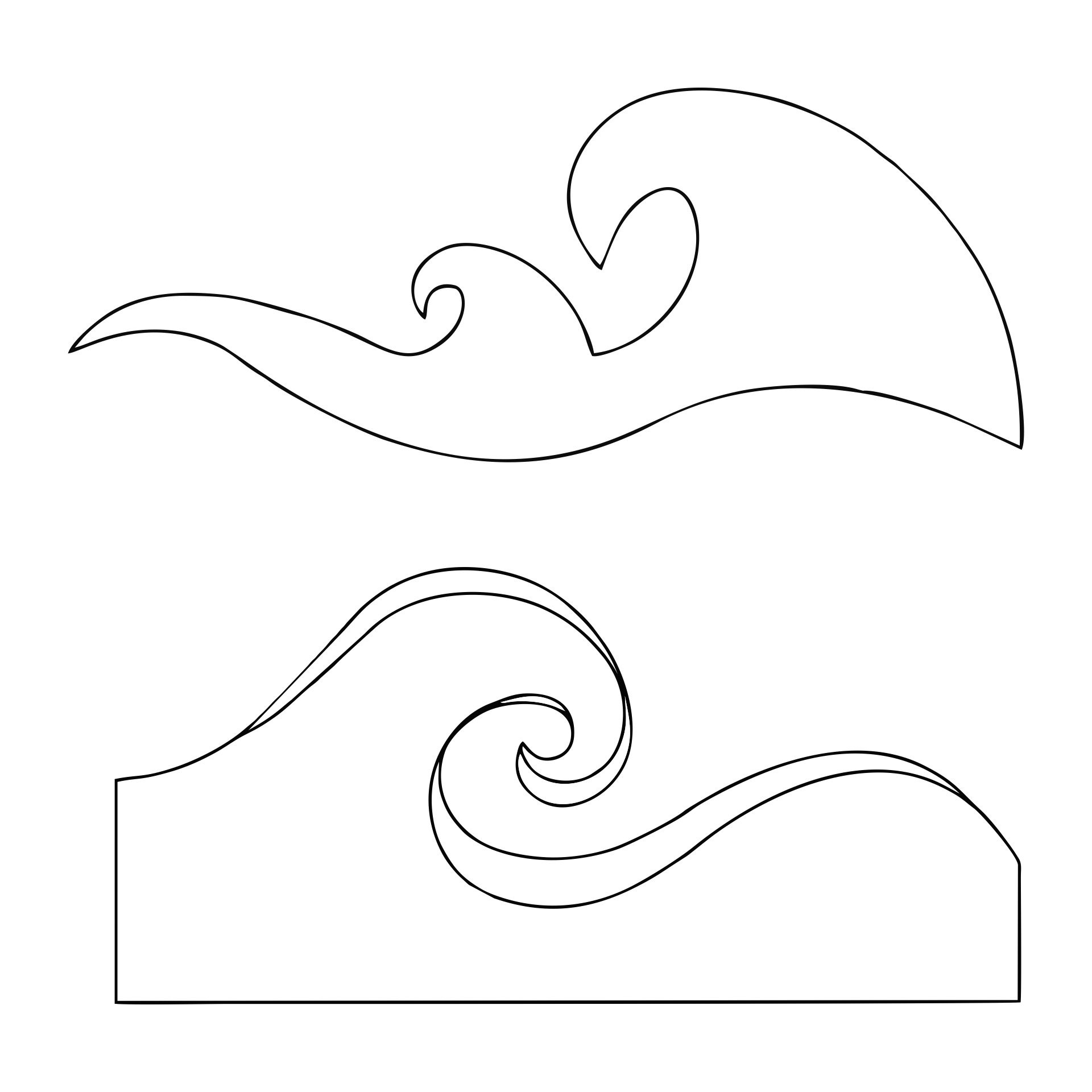 Stencils Free Quilting Creations Wellen-Schablone pertaining to Free Printable Wave Stencil